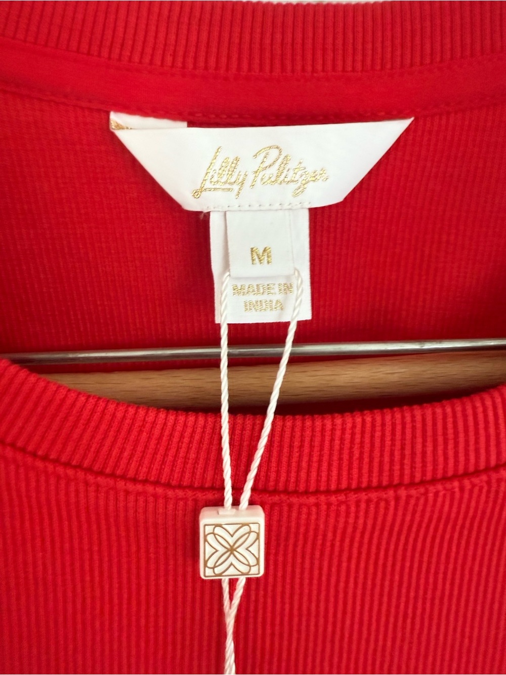 Lilly Pulitzer Red Lace Top Size M - Picture 4 of 6